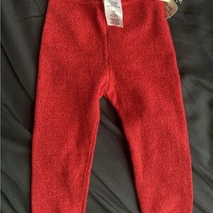 Hatley Red Fleece Leggings Cozy and Warm